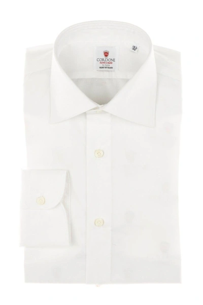 Cordone1956 Little Oxford Shirt Slim Fit In White