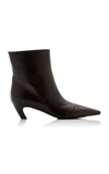 Khaite The Arizona 50mm Leather Ankle Boots In Black