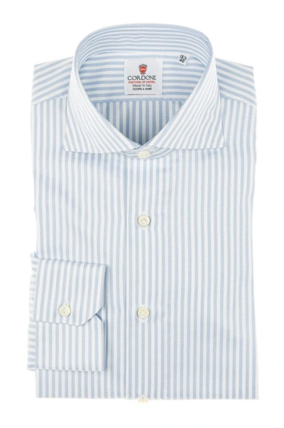 Cordone1956 Nido Shirt Slim Shirt In Blue