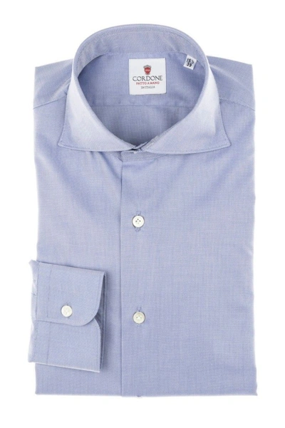 Cordone1956 Classic Oxford Shirt Slim Fit In Blue