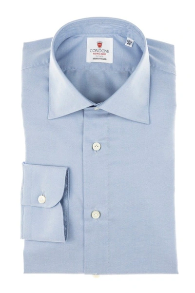 Cordone1956 Little Oxford Shirt Regular Fit In Blue