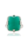 GOSHWARA WOMEN'S 18K WHITE GOLD EMERALD; DIAMOND RING