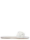 MIU MIU MIU MIU WOMEN'S WHITE LEATHER SANDALS,5XX487LYBF0009 36