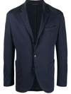 BRUNELLO CUCINELLI BRUNELLO CUCINELLI MEN'S BLUE SILK BLAZER,MQ8588J01C906 54