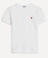 Comme Des Garçons Play T-shirt Bianca Con Cuore Rosso In White