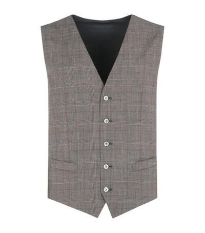 Dolce & Gabbana Check Pattern Waistcoat In Grey