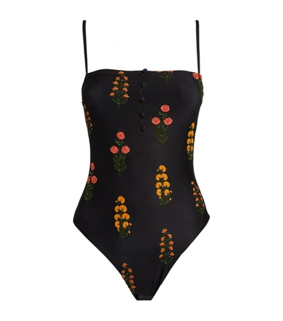 Agua By Agua Bendita The Wallflowers Durazno Dahlia One-piece Swimsuit In Floral