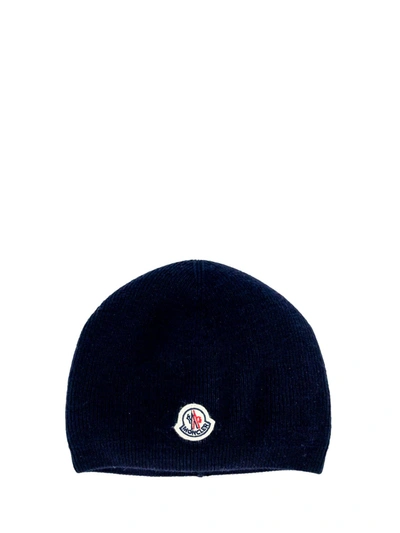 Moncler Babies' Kids Beanie For Boys In Blue