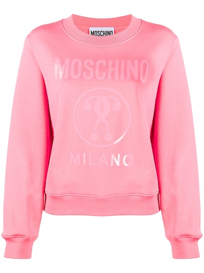 Moschino Pink Double Question Mark Sweatshirt
