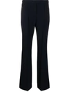 THEORY HIGH-WAISTED FLARED TROUSERS