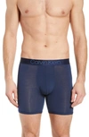 Calvin Klein Ultrasoft Stretch Modal Boxer Briefs In Blue Shadow/ White