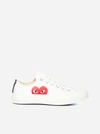 COMME DES GARÇONS PLAY HEART PRINT CANVAS SNEAKERS