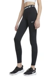 Nike Pro Dri-fit Big Kids' (girls') Leggings In Black/white