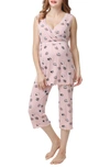 Kimi And Kai Loren Maternity/nursing Pajamas In Blush