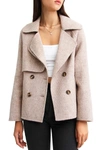 Belle & Bloom I'm Yours Wool Blend Peacoat - Beige In Beige
