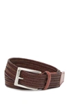 Joe's Jeans Leather Stretch Braid Belt In Brown