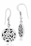 LOIS HILL STERLING SILVER SCROLL ROUND DISC EARRINGS,651799411289