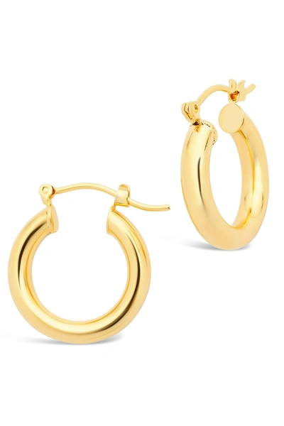 Sterling Forever 14k Gold Plated Chunky Tube Hoop Earrings