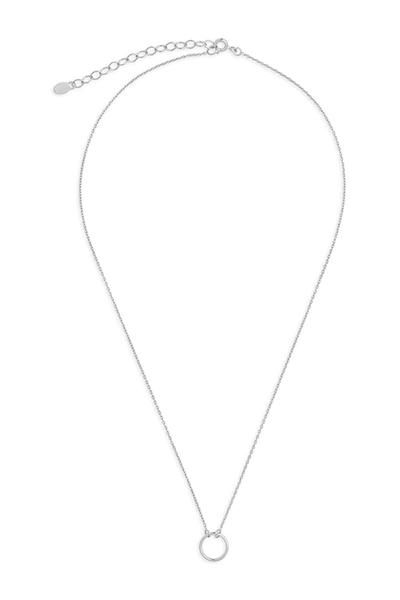 Sterling Forever Sterling Silver Open Circle Pendant Necklace