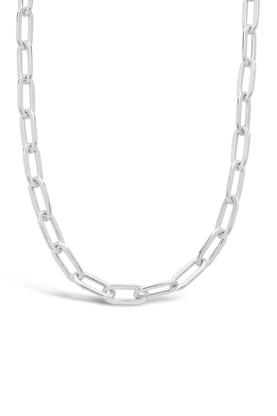 Sterling Forever Rhodium Plated Linked Necklace In Silver