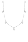 Sterling Forever Sterling Silver Disk Charm Necklace In Silver