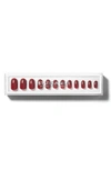 Static Nails Round Pop-on Reusable Manicure Set In Cherry Liquor