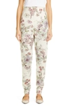 ADAM LIPPES FLORAL PRINT CASHMERE & SILK SWEATPANTS,R21617BC