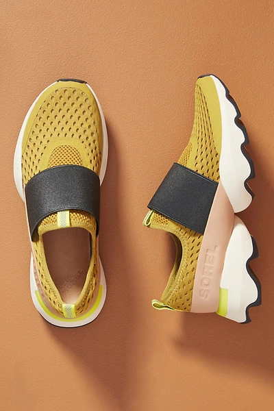 Sorel Kinetic Impact Strap Slip-on Sneaker In Gold