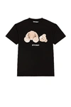 Palm Angels Bear Graphic Tee In Black