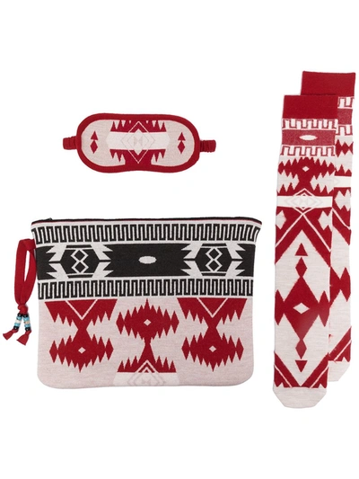 Alanui Mica Pattern Travel Kit In Red