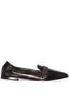 BRUNELLO CUCINELLI POINTED-TOE LEATHER LOAFERS