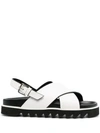 P.A.R.O.S.H CROSSOVER STRAP SANDALS