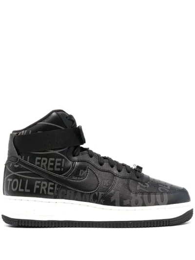 Nike Air Force 1 Trainers In Black