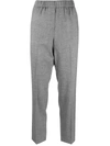 Peserico Elasticated-waistband Tailored Trousers In Grey