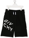 GIVENCHY JERSEY BERMUDA WITH CONTRASTING LOGO PRINT,11701333