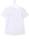 GIVENCHY WHITE JERSEY T-SHIRT WITH LOGO,11701206