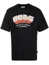 GCDS BLACK COTTON T-SHIRT,SS21M020068 02