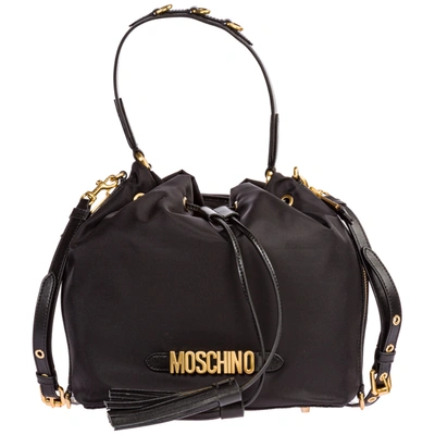 Moschino Biker Handbags In Black
