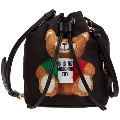 Moschino Women's Handbag Cross-body Messenger Bag Purse  Teddy Bear In Black
