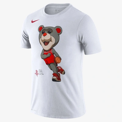 Nike Houston Rockets Mascot Men's Dri-fit Nba T-shirt In White | ModeSens