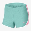 Nike Dri-fit Tempo Big Kids' Running Shorts In Tropical Twist,sunset Pulse,white,sunset Pulse