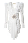 AGGI DRESS KRYSTLE WHITE ASPARAGUS