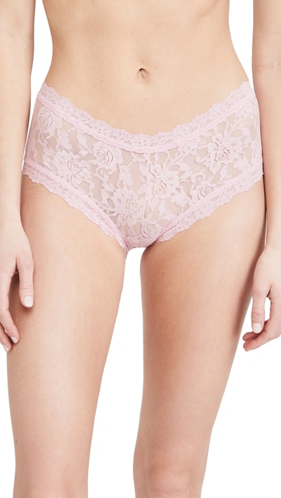 Hanky Panky Womens Meadow Rose Signature Mid-rise Stretch-lace Boyshort Briefs Xs