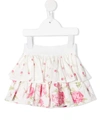 MONNALISA FLORAL-PRINT RUFFLED SKIRT