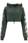MR & MRS ITALY CROPPED SWEATSHIRT WITH CAMOUFLAGE SEQUINS