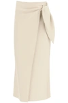 Nanushka Beige Carola Vegan Leather Midi Skirt