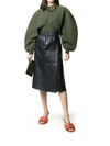 Bottega Veneta Gathered-waist Wool-blend Sweater In Green