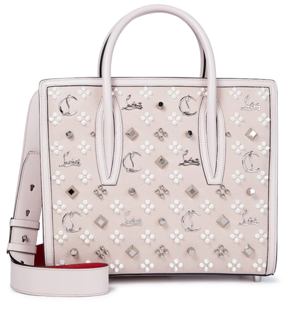 Christian Louboutin Women's Medium Paloma Studded Leather Tote In Light Pink