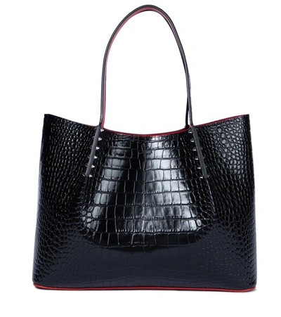 Christian Louboutin Cabarock Large Studded Leather Tote In Black