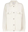 Barrie Womens Niveous Loose Cashmere And Cotton-blend Jacket Xs/s In White